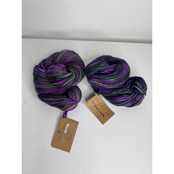 Mania Del Uruguay Merano Wool  hand spun yarn Blue Purple 2 pack - Picture 1 of 6